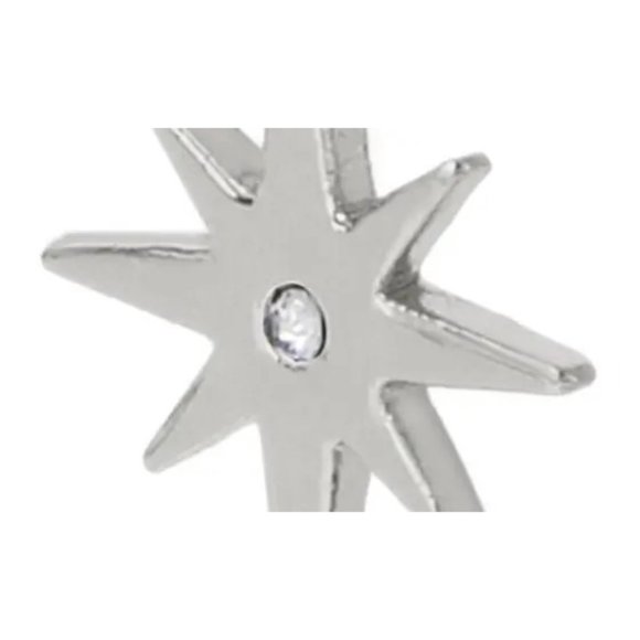 AllSaints Earrings Star Moon Threader earrings dangle Silver Celestial - Picture 10 of 11